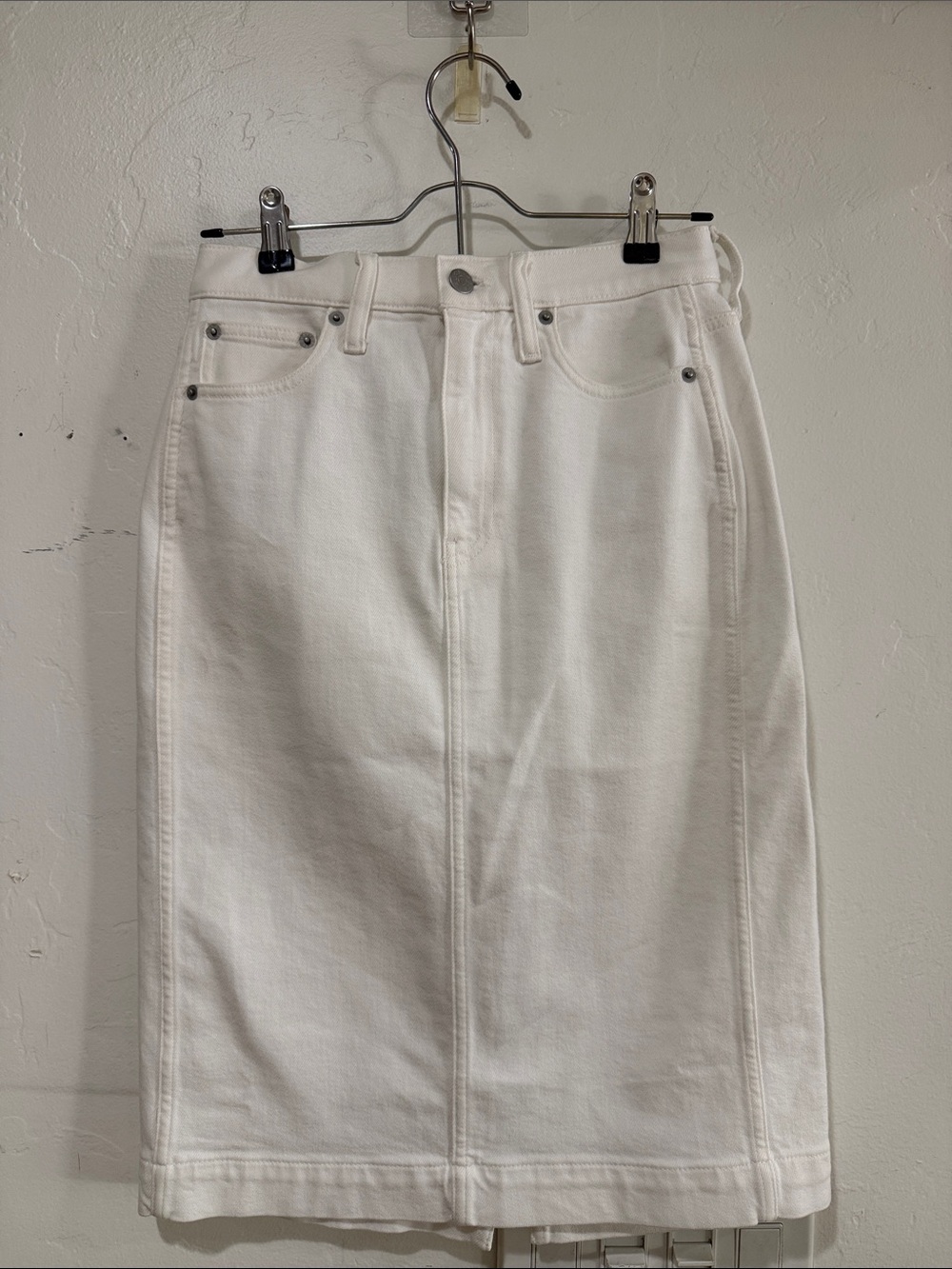 Jcrew White Jean Skirt 0 Like New